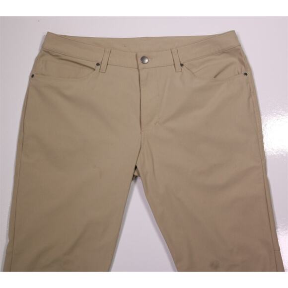 Lululemon Men's Tan ABC 5-Pocket Warpstreme Performance Pants 34x29 - Picture 1 of 8